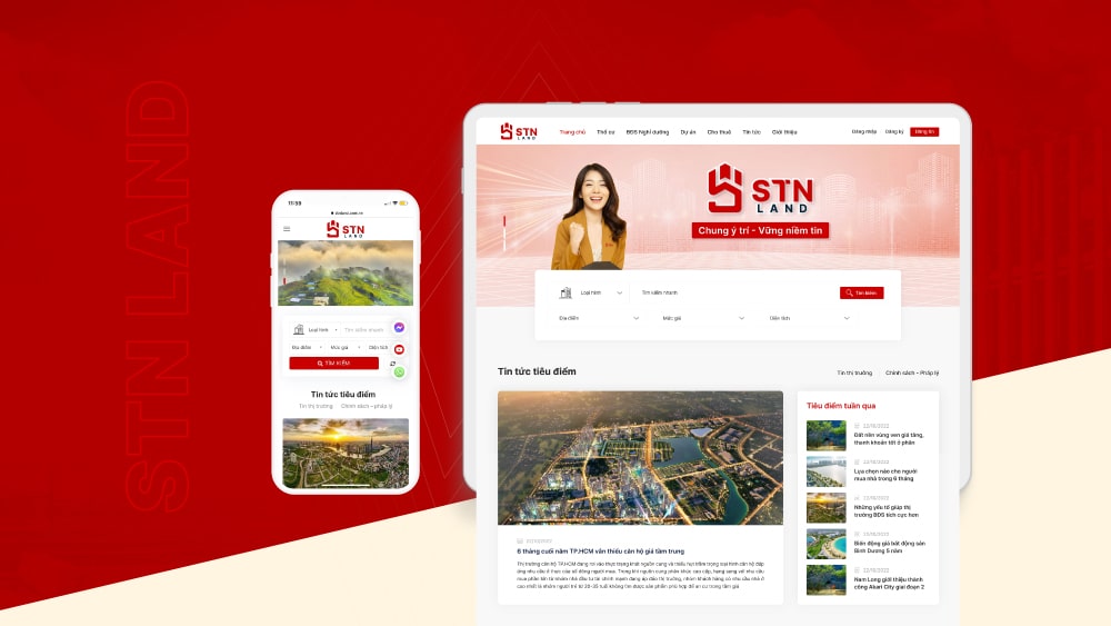 Website BĐS STN Land – Chung ý chí, vững niềm tin